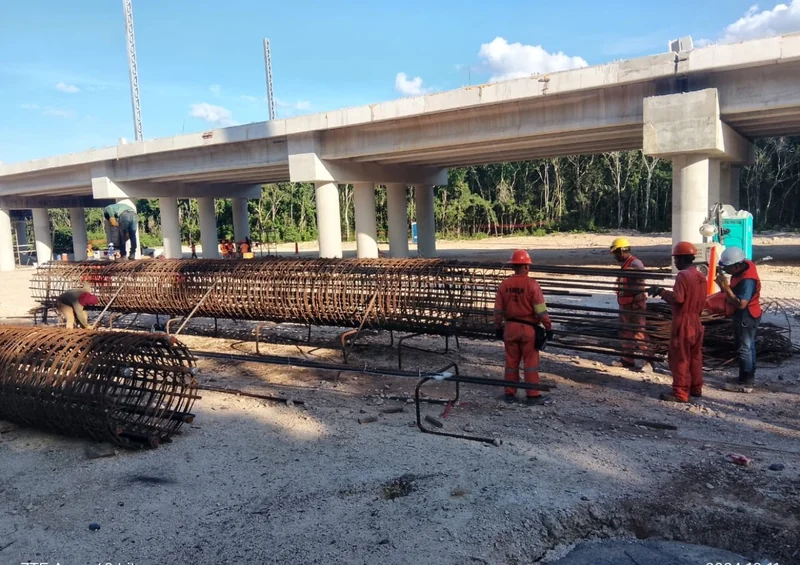 Habilitado y armado de acero de refuerzo para la subestructura · Tren Maya